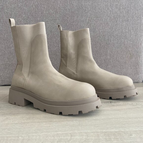 DV By Dolce Vita Women's Chunky Beige Winter Boots Size US 13, Beige Ankle Boots - Picture 1 of 15